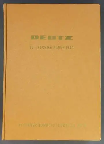 Klöckner-Humboldt-Deutz AG (Hg.): Deutz. VD-Informationen. 1-12/63. 