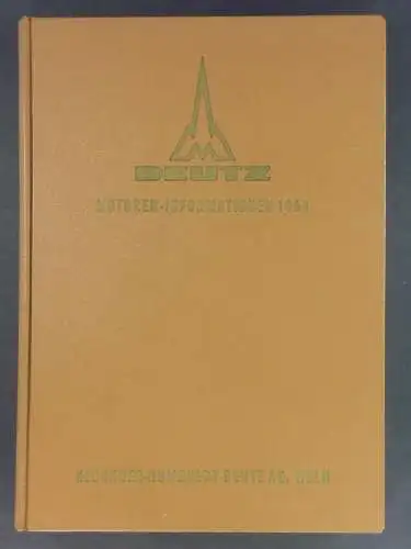 Klöckner-Humboldt-Deutz AG (Hg.): Deutz. VD-Informationen. 1-12/64. 