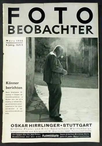 Schöppe, Wilhelm (Red.): Foto-Beobachter. März 1936. 6 Jahrgang, Heft 3. 
