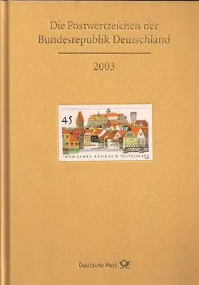 Deutsche Post AG: Die Postwertzeichen der Bundesrepublik Deutschland 2003 incl. postfrischer Briefmarken (komplett). 