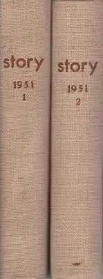 Post, A. W. / Cordan, Wolfgang (Hrsg.): Story - Die Monatsschrift der modernen Kurzgeschichte - Die Welt erzählt - 6. Jahrgang - 1951 Heft 1-12 (2 Bücher). 