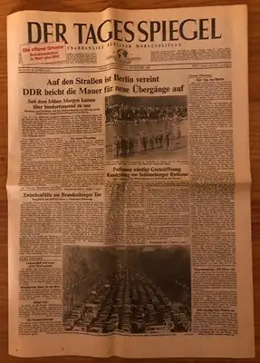 Hädler, Christian u. a. (Hrsg.): Der Tagesspiegel Nr. 13418 / 45. Jahrgang - Sonnabend, 11. November 1989. 