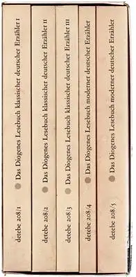 Strich, Christian / Fritz Eicken (Hrsg.): Die Diogenes Lesebücher klassischer und moderner deutscher Erzähler (5 Bände im Schuber). 