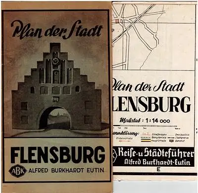 Alfred Burkhardt: Plan der Stadt Flensburg. 