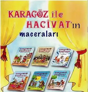 Suat Karadag / Mustafa Kocabas: Karagoz ile Hacivat / Okuma Ögreniyor / Kirk Haramilere Karsi / Hamamda / Tanri Misafiri / Ormanda / Uzum Baginda  (6 Hefte / booklets). 