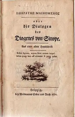 Sokrates Mainomenos oder die Dialogen des Diogenes von Sinope