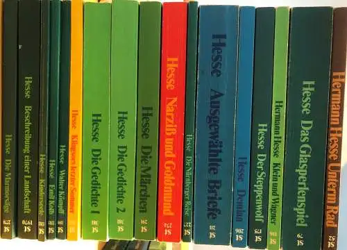 Unterm Rad / Das Glasperlenspiel / Klein und Wagner / Der Steppenwolf / Demian /Ausgewählte Briefe  u. a. (Konvolut aus 20 Büchern)