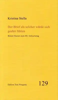 Der Brief als solcher würde sich geehrt fühlen - Reiner Kunze zum 85. Geburtstag