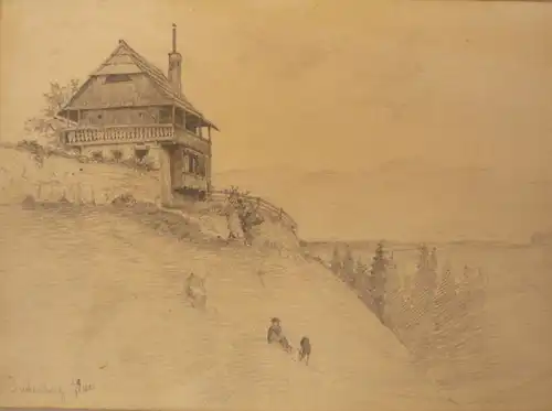 Zeichner des 19. Jahrhunderts,, Judenburg in der Steiermark (Österreich). Bleistift