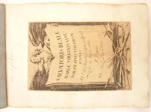 Callot, Jacques (1592 Nancy - 1635 Nancy) - Nach,, Die Große Apostelserie, 1631/32. Folge von 16 Radierungen in einem Album. Vollständig