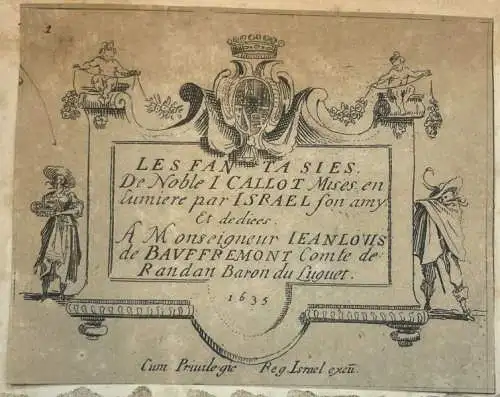 Callot, Jacques (1592 Nancy - 1635 Nancy) - Nach,, Fantasien, 1635. 12 Radierungen aus der Folge in einem Album