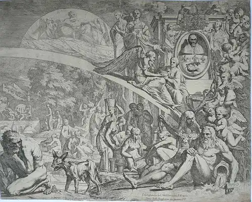 Testa, Pietro (1611 Lucca - 1650 Rom).,, Allegorie des Friedens. Radierung