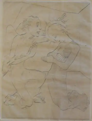 Edzard, Dietz (1893 Bremen - 1963 Paris),, Verkündigung. Kaltnadel-Radierung