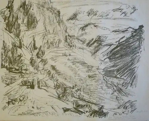 Kokoschka, Oskar (1886 Pöchlarn b. Wien - 1980 Montreux),, Delphi II. Lithographie
