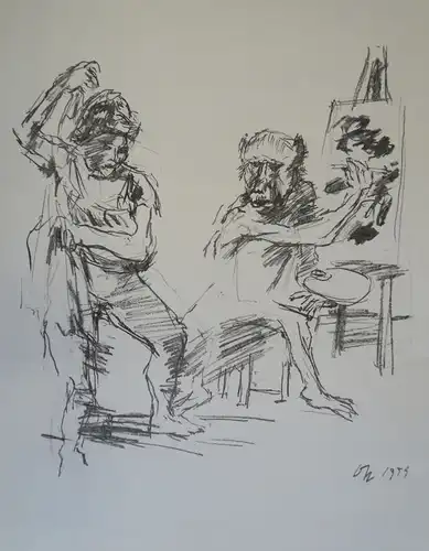 Kokoschka, Oskar (1886 Pöchlarn b. Wien - 1980 Montreux),, The Action Painter. Lithographie