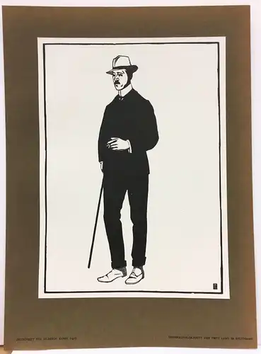 Lang, Fritz (1877 - Stuttgart - 1961),, Portrait. Holzschnitt