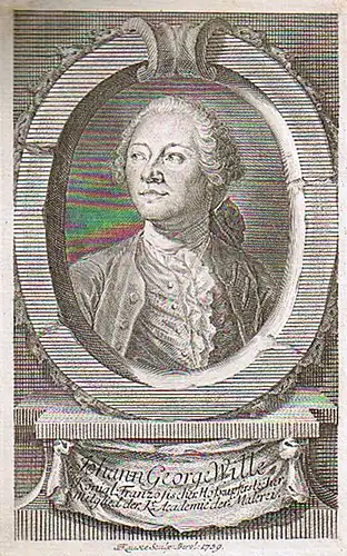 Kauke, Friedrich Johann (gest. 1777): Portrait Johann Georg Wille. Kupferstich. 
