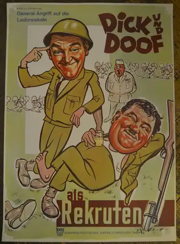 Bonné, Heinz (1911- 1996),, Dick und Doof als Rekruten. Filmplakat