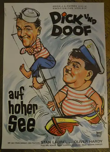 Bonné, Heinz (1911- 1996),, Dick und Doof auf hoher See. Filmplakat