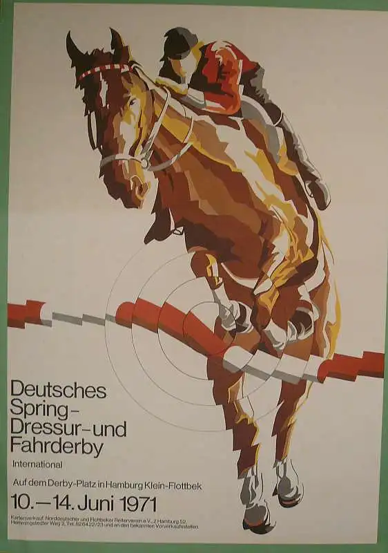 Deutsches Spring-, Dessur- und Fahrderby International. Auf dem Derby-Platz in Hamburg Klein-Flottbek 11.-15. Juni 1970 0