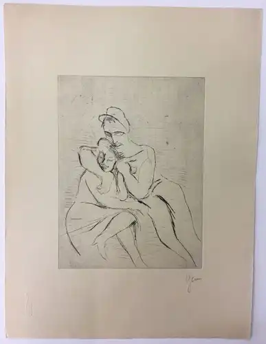 Genin, Robert (1884 Smolensk - 1943 Moskau),, Liebespaar. Radierung