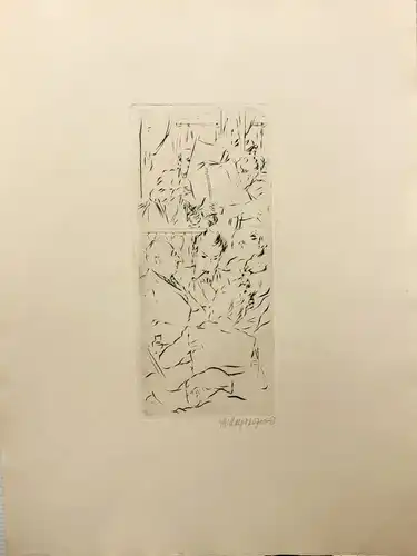 Mayrhofer-Passau, Hermann (1901 - Passau - 1976),, Im Kaffeehaus. Radierung