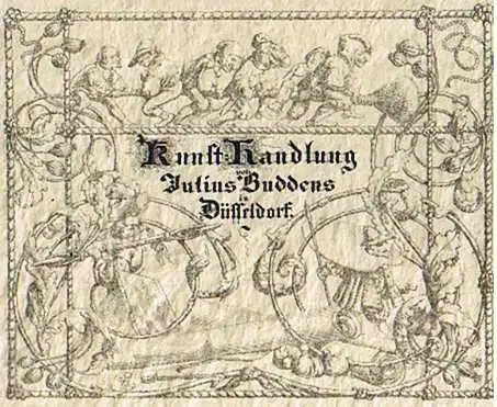 Schrödter, Adolf (1805 Schwedt/Oder - 1875 Karlsruhe): Entwurf für eine Geschäftskarte. Lithographie auf Pergamentpapier. 