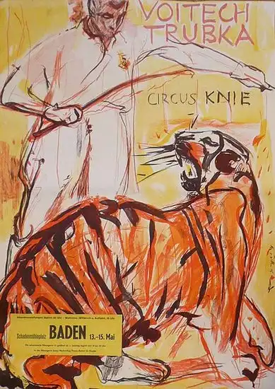 Falk, Hans (1918-2002),, Voitech Trubka - Cirkus Knie. Farblithographie 0