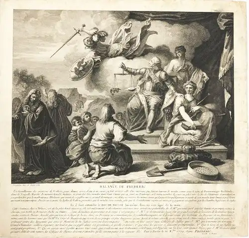 Vangelisti, Vincenzo (um 1740 - 1798),, Balance de Frédéric (Friedrich II. von Preußen). Radierung