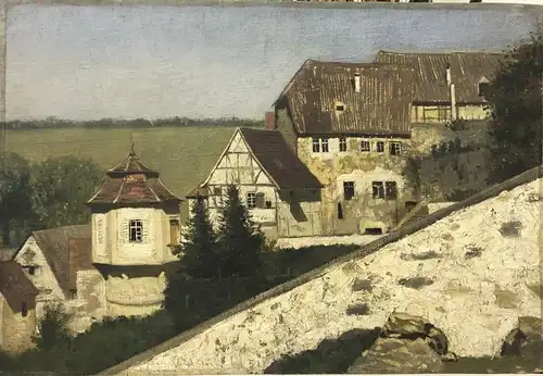 Lüschwitz-Koreffski, Arnold (1869 Berlin - 1924 Bremen),, Besigheim an der Ens. Öl auf Malpappe