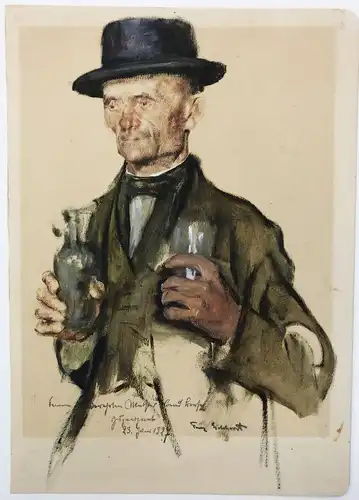 Eichhorst, Franz (1885 Berlin - 1948 Innsbruck),, Porträt Konrad Böse. Gouache und Deckweiss
