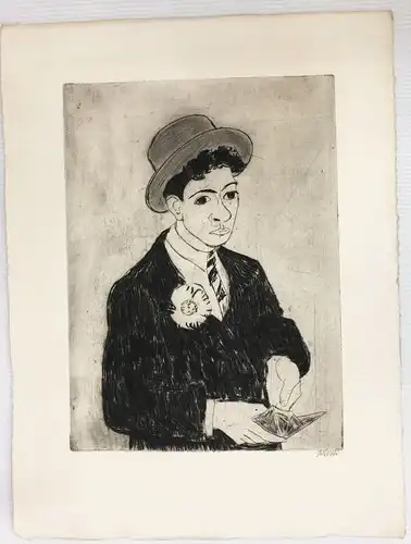 Laves, Werner (1903 - Berlin - 1972),, Ein Jude. Radierung