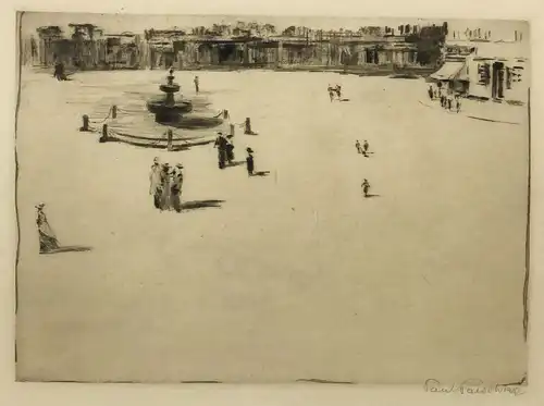 Paeschke, Paul (1875 - Berlin - 1943),, Marktplatz in Goslar. Radierung