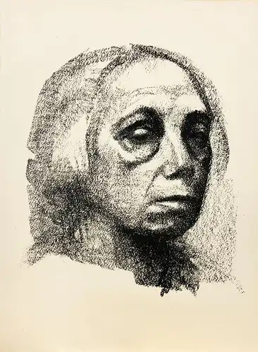 Kollwitz, Käthe (1867 Königsberg - 1945 Moritzburg b. Dresden),, Kleines Selbstbildnis. Lithographie