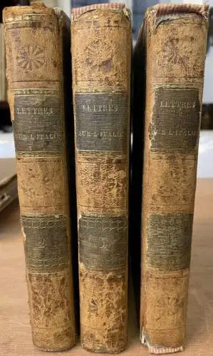 Castellan, Antoine Laurent: Lettres sur l`Italie, faisant suite aux lettres sur la Moree, l`Hellespont et Constantinople, par A. L. Castellan. Cinquante planches dessinées et gravées par l`auteur. 3 Bände. 