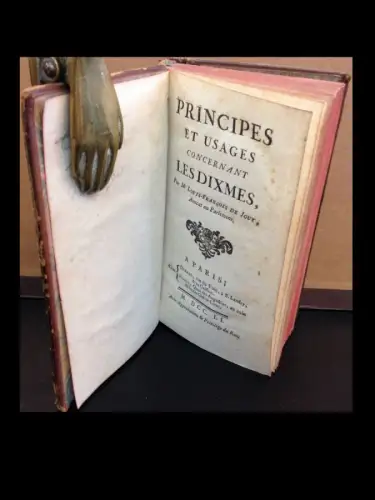 Jouy, Louis-François de: Principes Et Usages Concernant  Les Dixmes. 