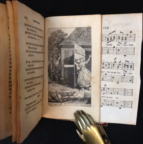 Gatterer, Philippine: Gedichte. Mit [4] Kupfern von Chodowiecki. [Und 5 gefalt. Notenbeilagen]. 