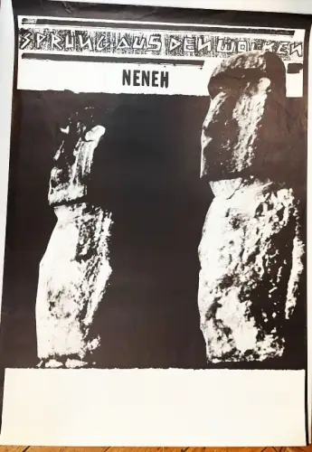 Musikposter,, Sprung aus den Wolken - NENEH. Lithografie und Offset