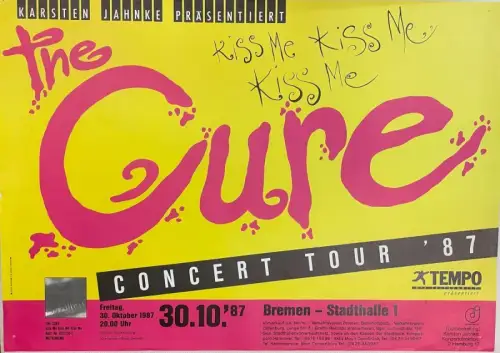 Zrocke, Paul-Helmut -,, The Cure. Kiss Me Kiss Me Kiss Me. Farbige Lithographie