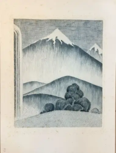 Friedrich, Alexander (1895 - Hamburg - 1968),, Anmutige Gegend Faust II. Radierung