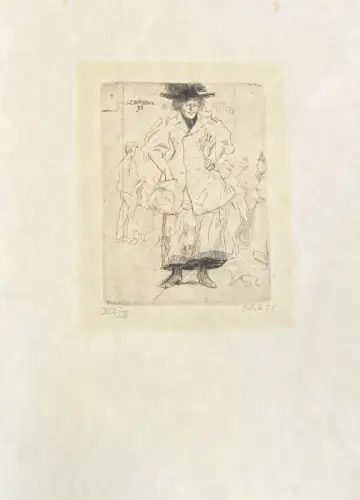 Orlik, Emil (1870 Prag - 1932 Berlin),, London Girl. Radierung