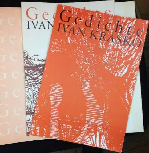 Krasko, Ivan: Gedichte. Aus dem Slowakischen von Annemarie Bostroem. Nachwort von Stanislav Smatlák. Einband und  Illustrationen von Dusan Kállay. Eigenhändige Widmung des Illustrators auf dem Titelblatt. 