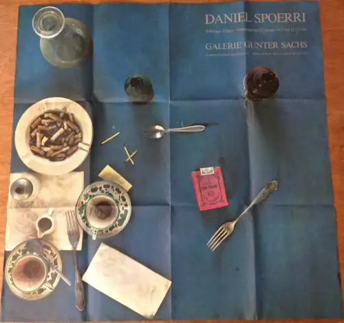 Daniel Spoerri: Tableaux-Piège. Vernissage am 27. Januar 1973 von 11-13 Uhr. Galerie Gunter Sachs, Hamburg-Pöseldorf. Plakat. 