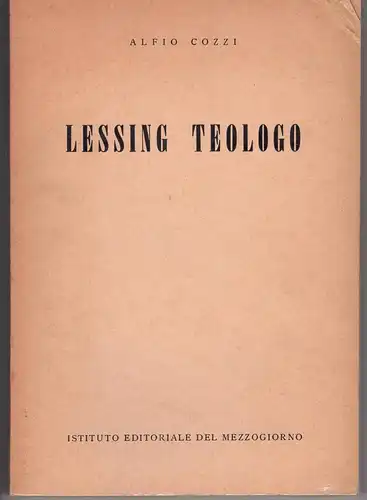 Cozzi, Alfio: Lessing Teologo. 