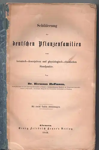 Hoffmann, Hermann: Schilderung der deutschen Pflanzenfamilien vom botanisch-descriptiven und physiologisch-chemischen Standpunkte. 