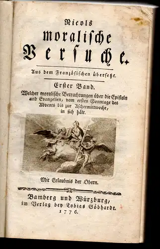 Nicole, Pierre: Nicols moralische Versuche : Aus dem Französischen übersetzt, Bd. 1-5 (komplett). 
