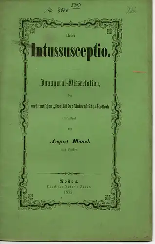 Blanck, Georg Friedrich August: Lanken: Ueber Intussusceptio. Dissertation. 