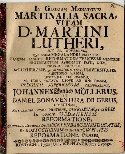 Möller, Johann Gottlieb; Dilger, Daniel B: Martinalia Sacra, Vitam D. Martini Lutheri. 