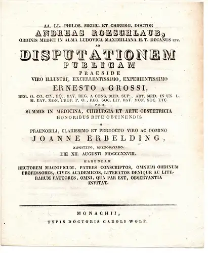 Erbelding, Johann: aus Zweibrücken: Theses ad disputationem publicam. 