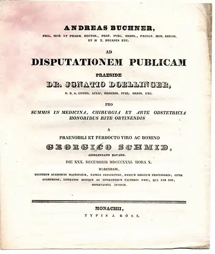 Schmid, Georg: aus Aidlingen: Theses ad disputationem publicam. 